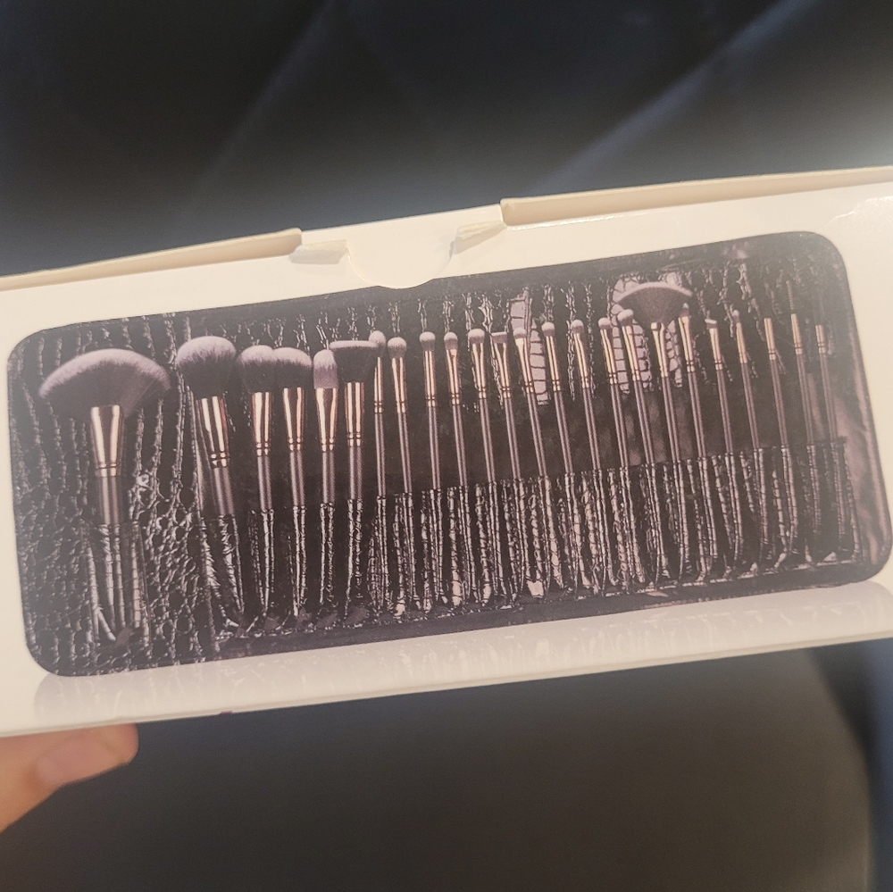 Professional Cosmetic Brush Collection, 24 brushes in black pouch